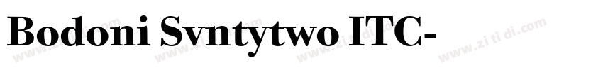 Bodoni Svntytwo ITC字体转换